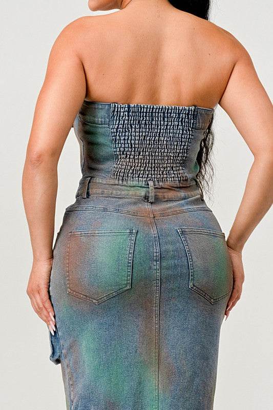 ATHINA VINTAGE HAND WASHED BUTTON UP SLIT DRESS - Shop Style & More | Fresh Looks, Everyday Deals & Free Shipping