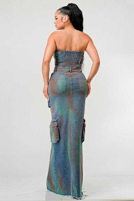 ATHINA VINTAGE HAND WASHED BUTTON UP SLIT DRESS - Shop Style & More | Fresh Looks, Everyday Deals & Free Shipping