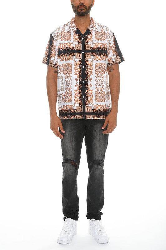 Mens Collared Print Button Down - Shop Style & More | Fresh Looks, Everyday Deals & Free Shipping