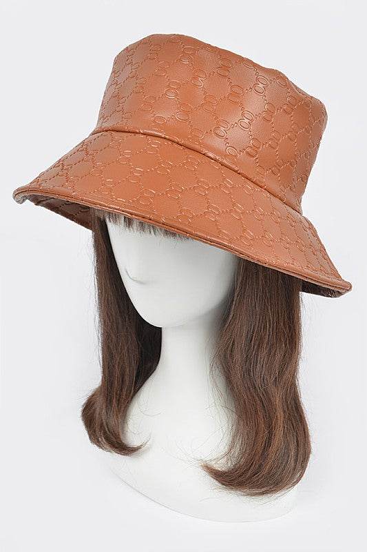 Embossed Pattern Faux Leather Bucket Hat - Shop Style & More | Fresh Looks, Everyday Deals & Free Shipping
