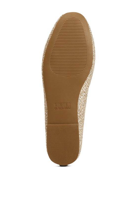 Harriet Glitter Faux Leather Flat Ballerinas - Shop Style & More | Fresh Looks, Everyday Deals & Free Shipping
