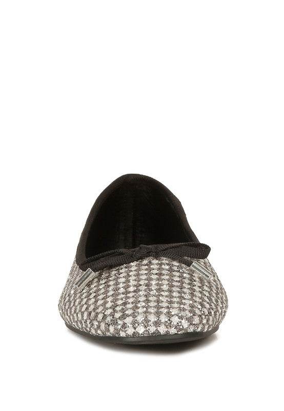Harriet Glitter Faux Leather Flat Ballerinas - Shop Style & More | Fresh Looks, Everyday Deals & Free Shipping