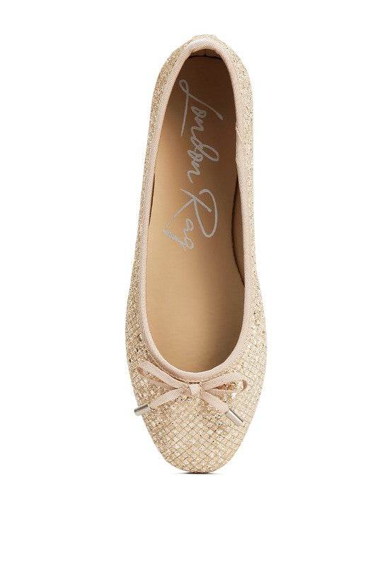 Harriet Glitter Faux Leather Flat Ballerinas - Shop Style & More | Fresh Looks, Everyday Deals & Free Shipping