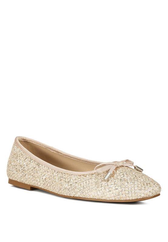 Harriet Glitter Faux Leather Flat Ballerinas - Shop Style & More | Fresh Looks, Everyday Deals & Free Shipping