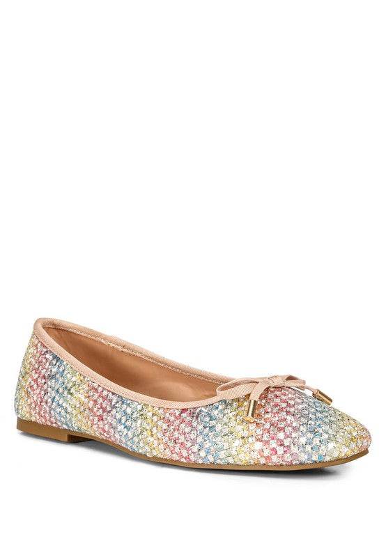 Harriet Glitter Faux Leather Flat Ballerinas - Shop Style & More | Fresh Looks, Everyday Deals & Free Shipping