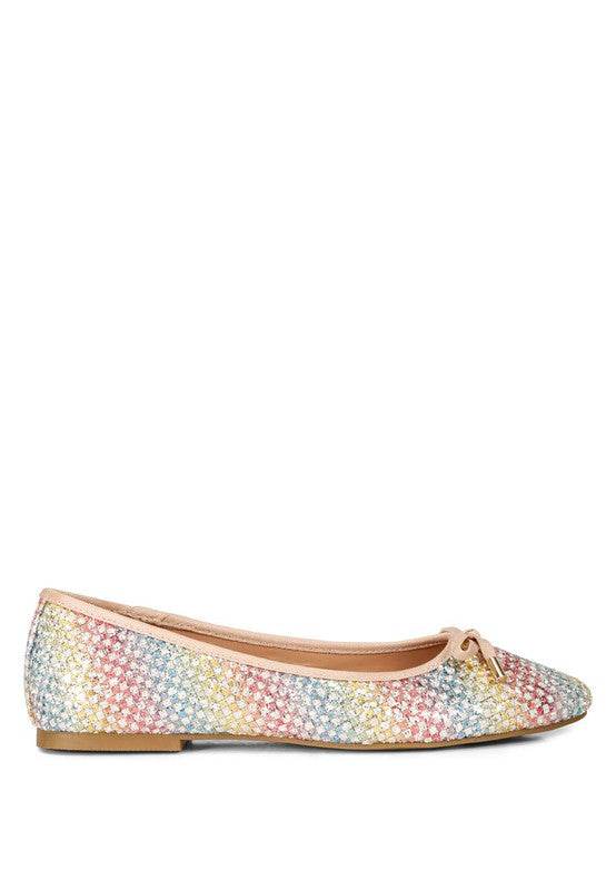 Harriet Glitter Faux Leather Flat Ballerinas - Shop Style & More | Fresh Looks, Everyday Deals & Free Shipping