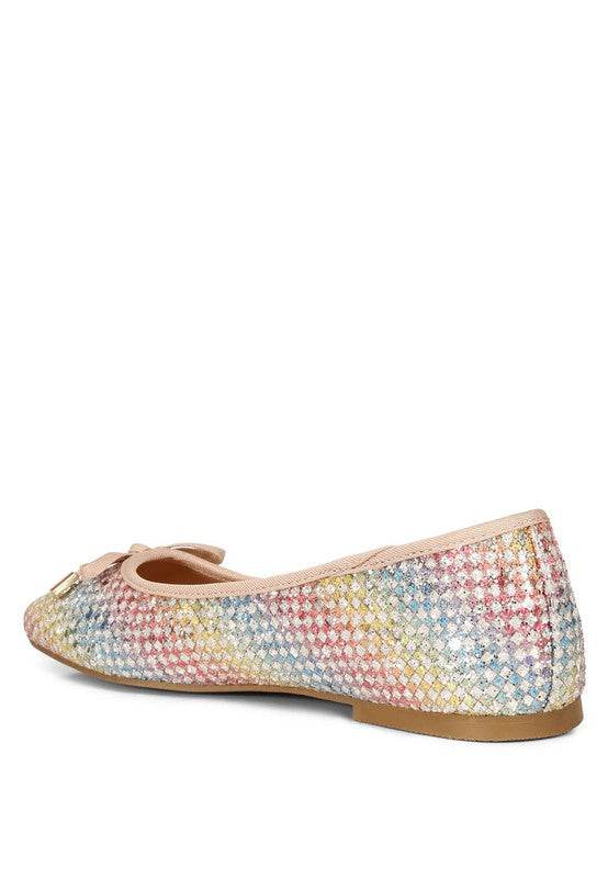 Harriet Glitter Faux Leather Flat Ballerinas - Shop Style & More | Fresh Looks, Everyday Deals & Free Shipping