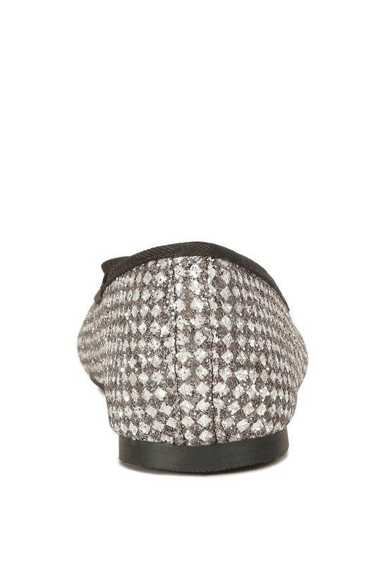 Harriet Glitter Faux Leather Flat Ballerinas - Shop Style & More | Fresh Looks, Everyday Deals & Free Shipping