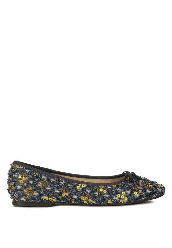 Florent Sequin Flat Bow Ballerinas - Shop Style & More | Fresh Looks, Everyday Deals & Free Shipping