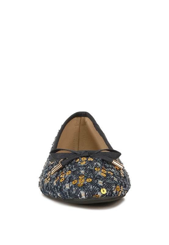 Florent Sequin Flat Bow Ballerinas - Shop Style & More | Fresh Looks, Everyday Deals & Free Shipping
