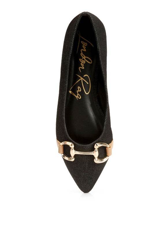 Cressida Denim Horsebit Detail Ballet Flats - Shop Style & More | Fresh Looks, Everyday Deals & Free Shipping
