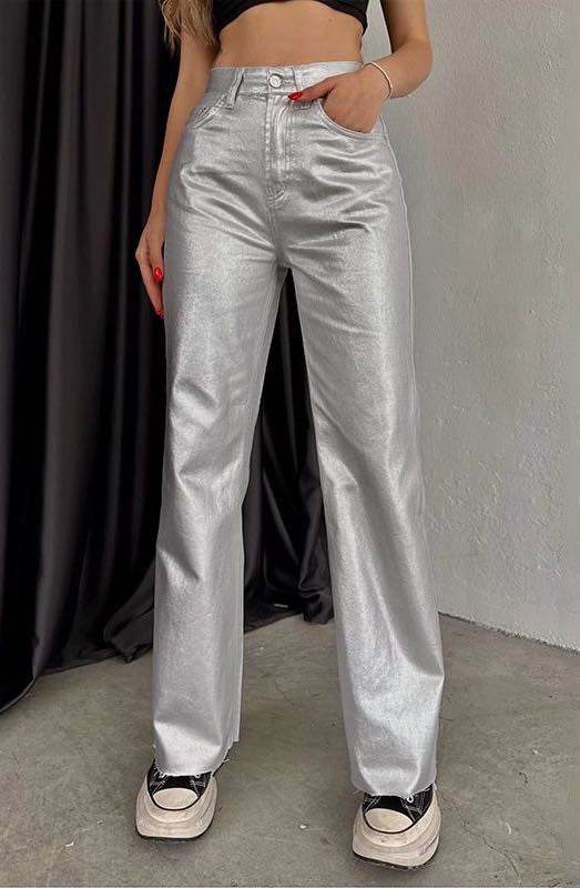 Metallic flare leg pants - Shop Style & More | Fresh Looks, Everyday Deals & Free Shipping