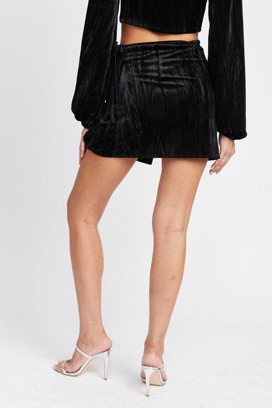 VELVET MINI WRAPPED SKIRT - Shop Style & More | Fresh Looks, Everyday Deals & Free Shipping