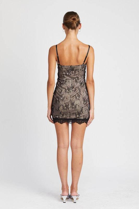 SPAGHETTI STRAP MINI LACE DRESS - Shop Style & More | Fresh Looks, Everyday Deals & Free Shipping
