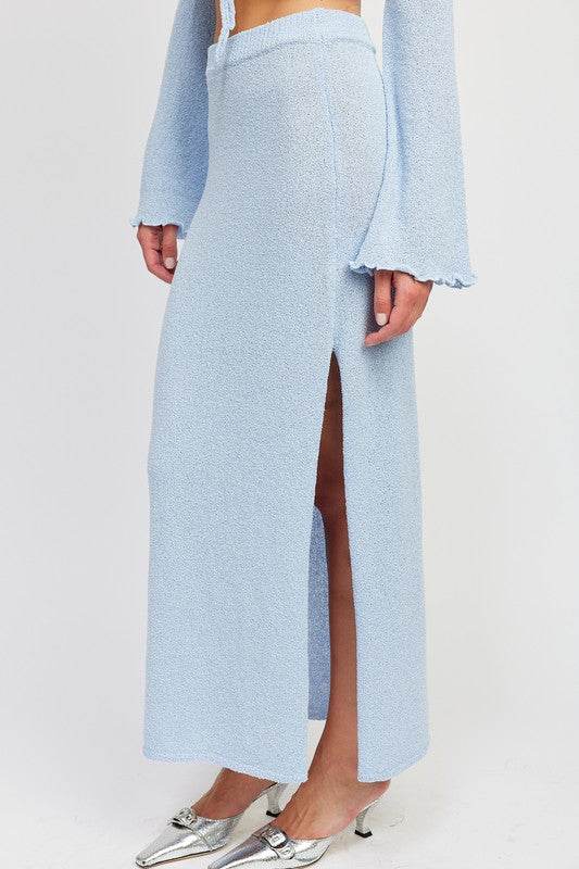 HIGH WAIST MAXI SKIRT WITH SLIT - Shop Style & More | Fresh Looks, Everyday Deals & Free Shipping