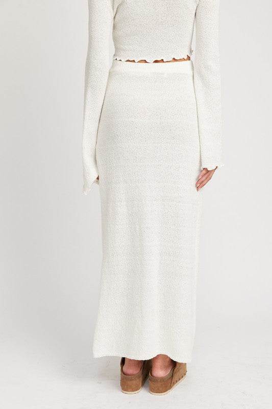 HIGH WAIST MAXI SKIRT WITH SLIT - Shop Style & More | Fresh Looks, Everyday Deals & Free Shipping