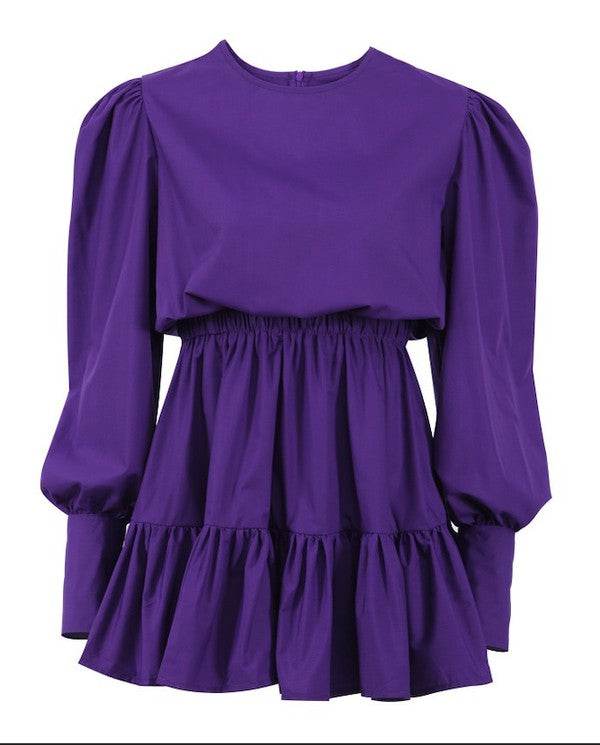 Round Neck Lantern Sleeve Dress - Shop Style & More | Fresh Looks, Everyday Deals & Free Shipping