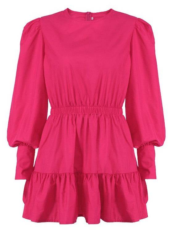 Round Neck Lantern Sleeve Dress - Shop Style & More | Fresh Looks, Everyday Deals & Free Shipping