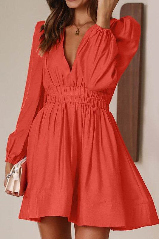 V neck long sleeve dress - Shop Style & More | Fresh Looks, Everyday Deals & Free Shipping