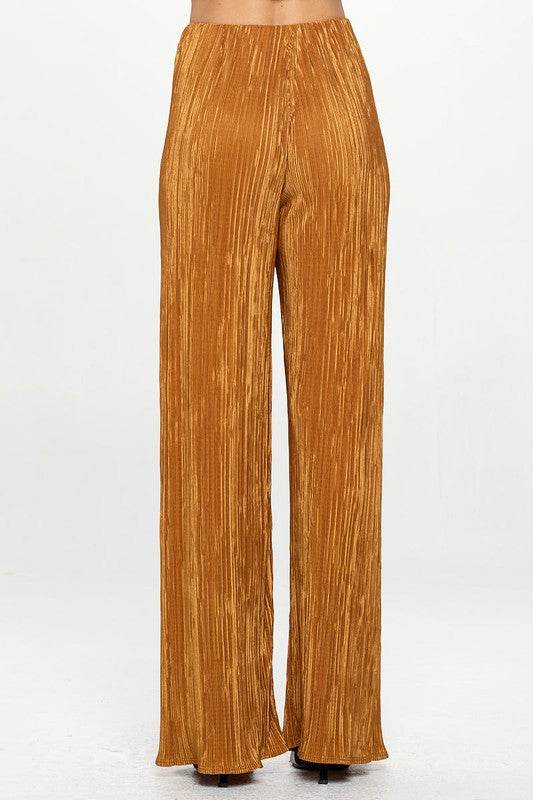 Made in USA Vibrant Plisse Lined Straight Pants - Shop Style & More | Fresh Looks, Everyday Deals & Free Shipping