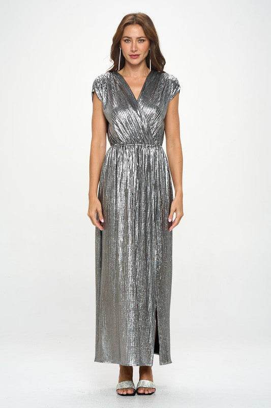 Made in USA Sleeveless Metallic Maxi Dress - Shop Style & More | Fresh Looks, Everyday Deals & Free Shipping