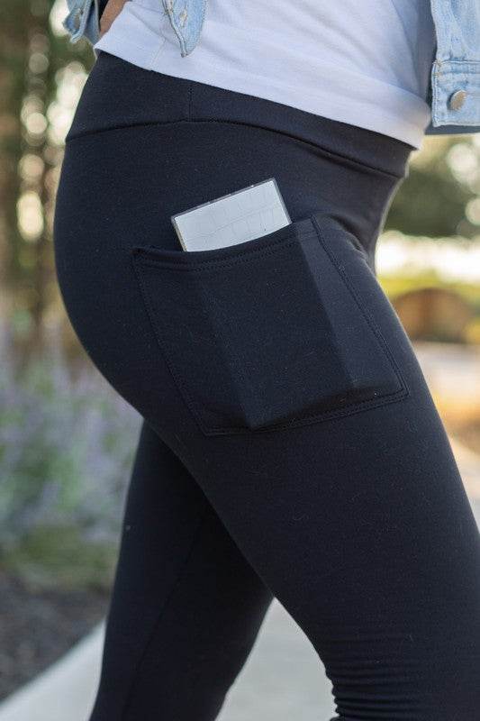 Black FULL LENGTH Leggings with POCKETS - Shop Style & More | Fresh Looks, Everyday Deals & Free Shipping