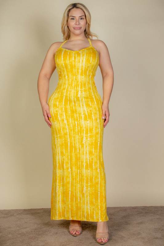 Plus Size Tie Dye Printed Cami Bodycon Maxi Dress - Shop Style & More | Fresh Looks, Everyday Deals & Free Shipping