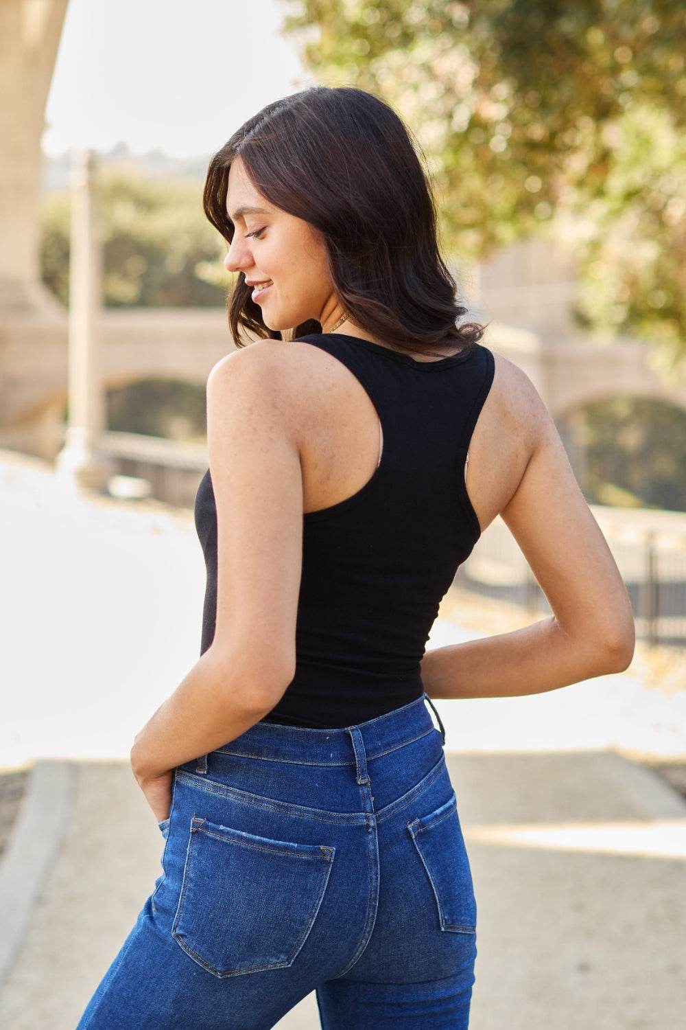 Zenana Racerback Tank Bodysuit - Shop Style & More | Fresh Looks, Everyday Deals & Free Shipping