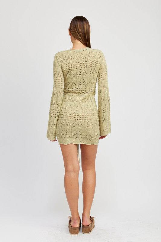 RUCHED CROCHET MINI DRESS - Shop Style & More | Fresh Looks, Everyday Deals & Free Shipping