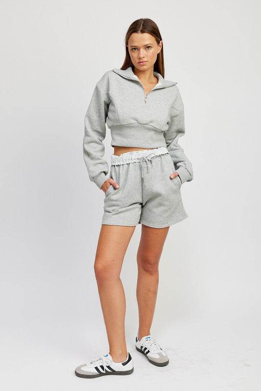FRENCH TERRY PAPER BAG SHORTS - Shop Style & More | Fresh Looks, Everyday Deals & Free Shipping