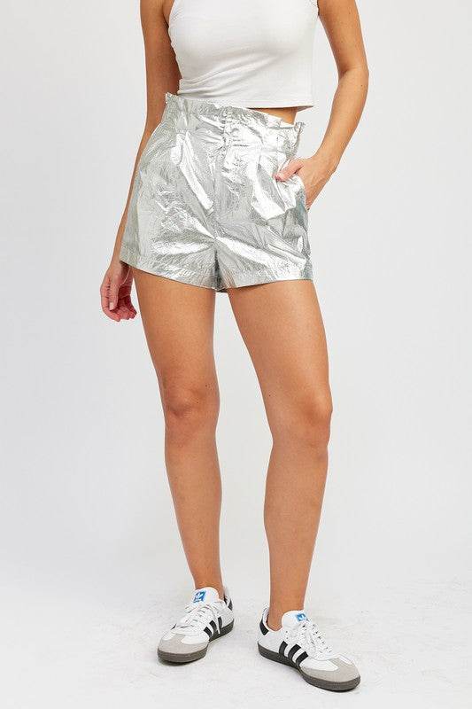 PAPERBAG METALLIC SHORTS - Shop Style & More | Fresh Looks, Everyday Deals & Free Shipping