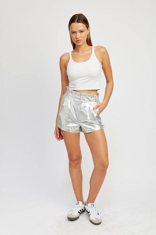 PAPERBAG METALLIC SHORTS - Shop Style & More | Fresh Looks, Everyday Deals & Free Shipping