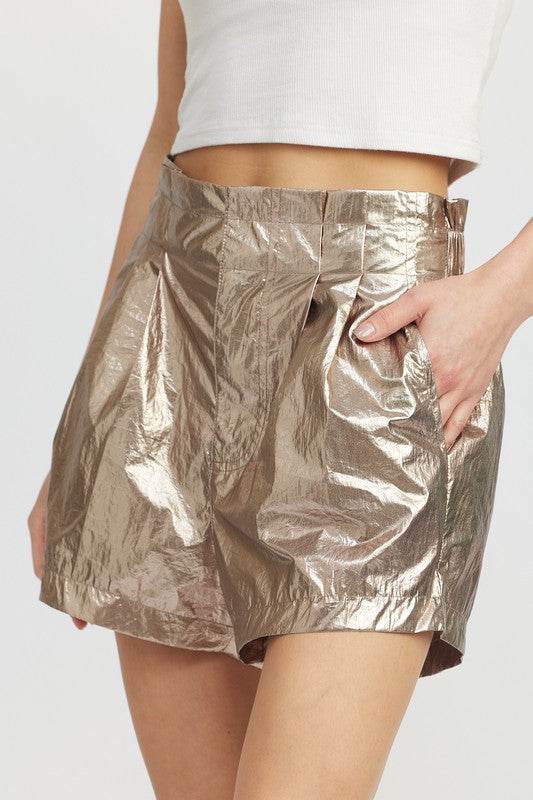 PAPERBAG METALLIC SHORTS - Shop Style & More | Fresh Looks, Everyday Deals & Free Shipping