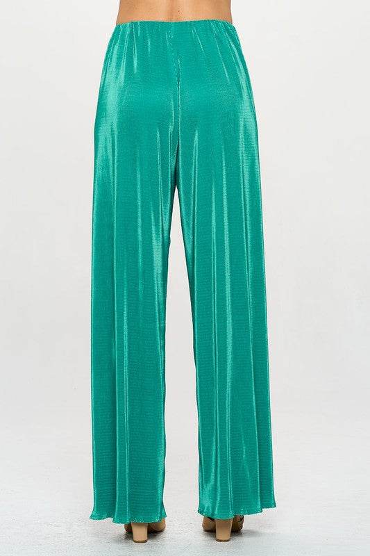 Made in USA Vibrant Plisse Lined Straight Pants - Shop Style & More | Fresh Looks, Everyday Deals & Free Shipping