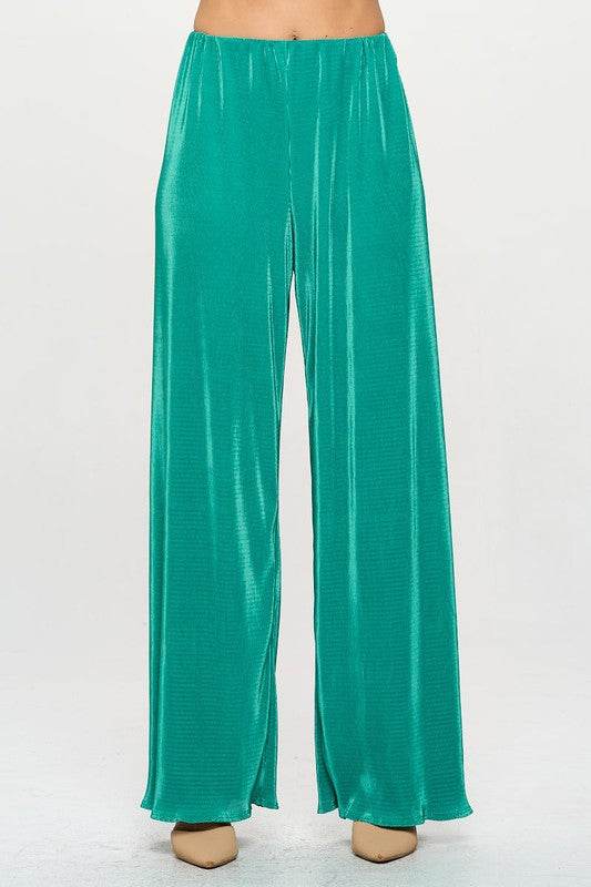 Made in USA Vibrant Plisse Lined Straight Pants - Shop Style & More | Fresh Looks, Everyday Deals & Free Shipping