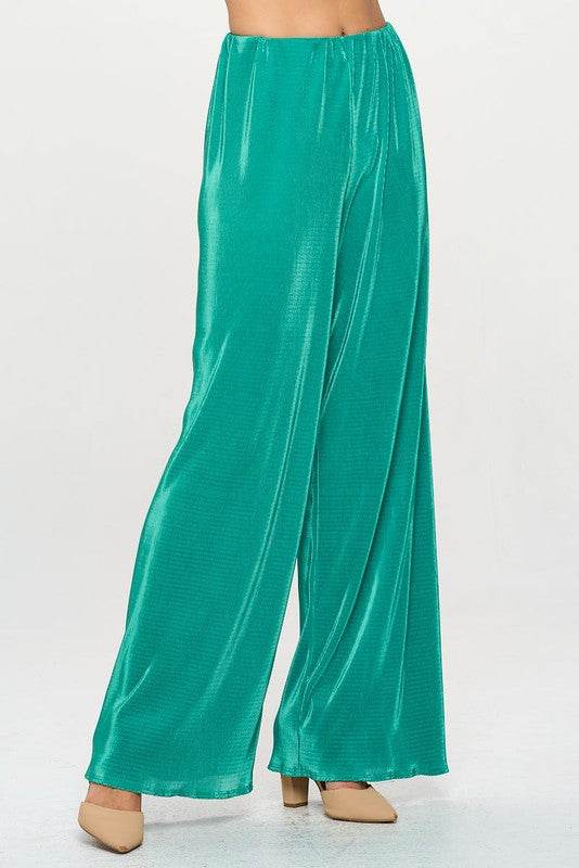 Made in USA Vibrant Plisse Lined Straight Pants - Shop Style & More | Fresh Looks, Everyday Deals & Free Shipping