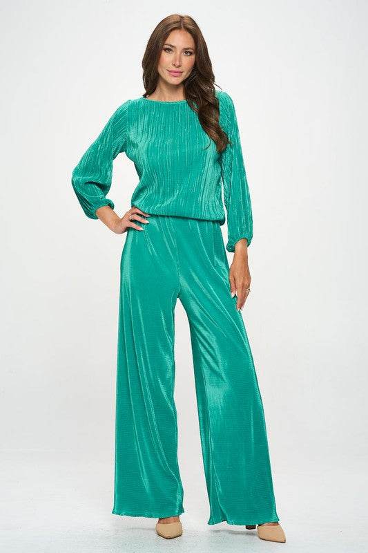 Made in USA Vibrant Plisse Lined Straight Pants - Shop Style & More | Fresh Looks, Everyday Deals & Free Shipping