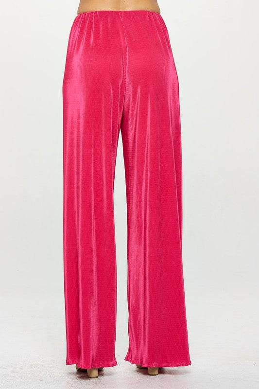 Made in USA Vibrant Plisse Lined Straight Pants - Shop Style & More | Fresh Looks, Everyday Deals & Free Shipping