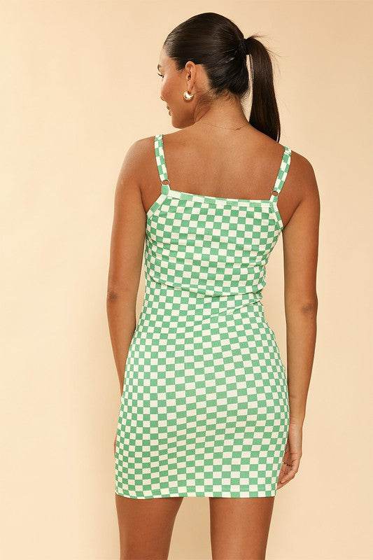 Checkered rib knit tank top dress - Shop Style & More | Fresh Looks, Everyday Deals & Free Shipping