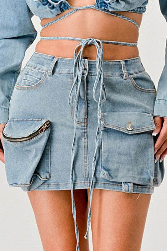 Denim Daze Wrap Skirt - Shop Style & More | Fresh Looks, Everyday Deals & Free Shipping