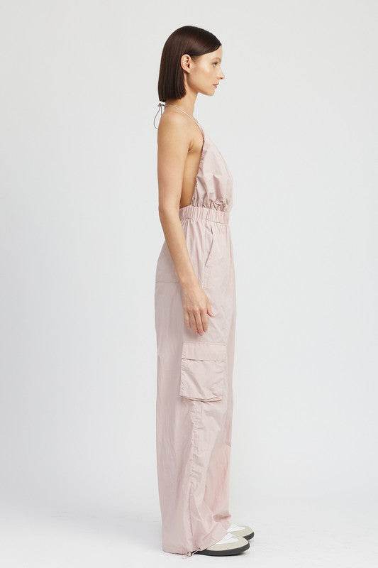 SPAGHETTI STRAP CARGO JUMPSUIT - Shop Style & More | Fresh Looks, Everyday Deals & Free Shipping