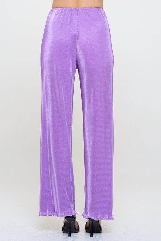 Made in USA Vibrant Plisse Lined Straight Pants - Shop Style & More | Fresh Looks, Everyday Deals & Free Shipping