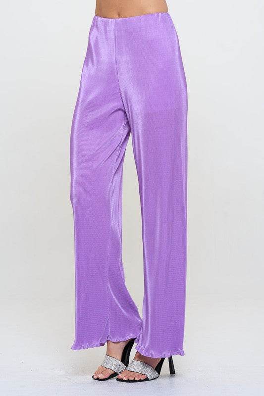 Made in USA Vibrant Plisse Lined Straight Pants - Shop Style & More | Fresh Looks, Everyday Deals & Free Shipping