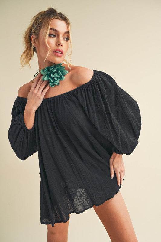 Nately Off Shoulder Tunic Dress - Shop Style & More | Fresh Looks, Everyday Deals & Free Shipping