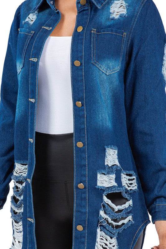 SEXY DENIM JACKET DRESS - Shop Style & More | Fresh Looks, Everyday Deals & Free Shipping