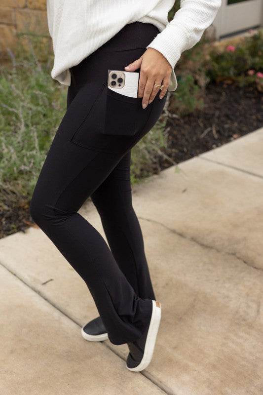 Flare Leggings WITH POCKETS - Shop Style & More | Fresh Looks, Everyday Deals & Free Shipping