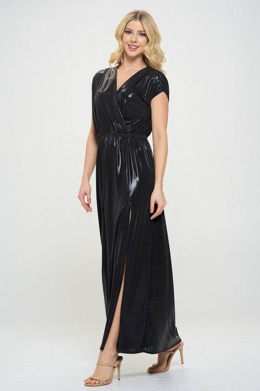 Made in USA Sleeveless Metallic Maxi Dress - Shop Style & More | Fresh Looks, Everyday Deals & Free Shipping