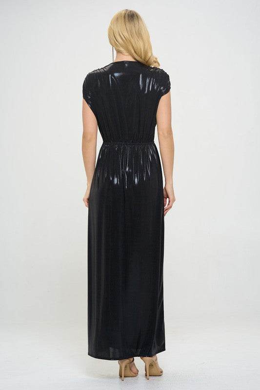 Made in USA Sleeveless Metallic Maxi Dress - Shop Style & More | Fresh Looks, Everyday Deals & Free Shipping