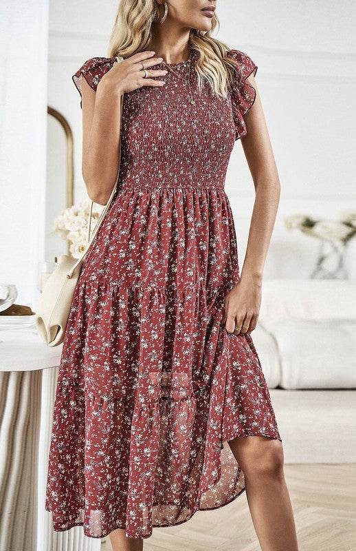 Floral Print Smocked Dress - Shop Style & More | Fresh Looks, Everyday Deals & Free Shipping