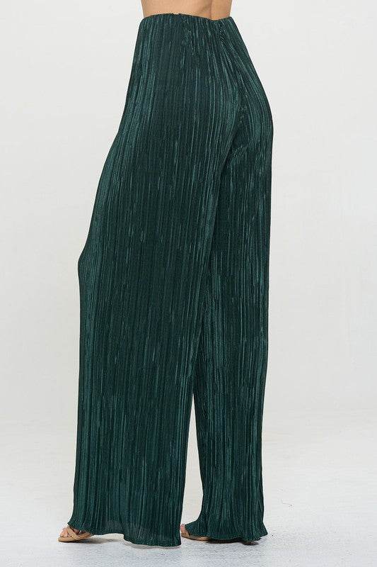 Made in USA Vibrant Plisse Lined Straight Pants - Shop Style & More | Fresh Looks, Everyday Deals & Free Shipping